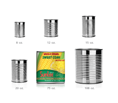 CANNED SWEET KERNEL CORN VACUUM IN BRINE 75 OZ.