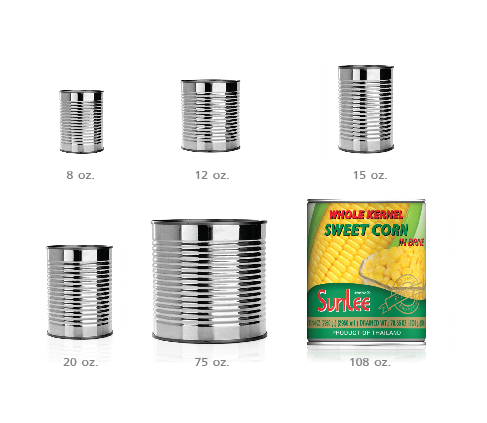 CANNED SWEET KERNEL CORN IN BRINE 108 OZ.