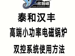 高端小功率电磁锅炉双控系统使用方法